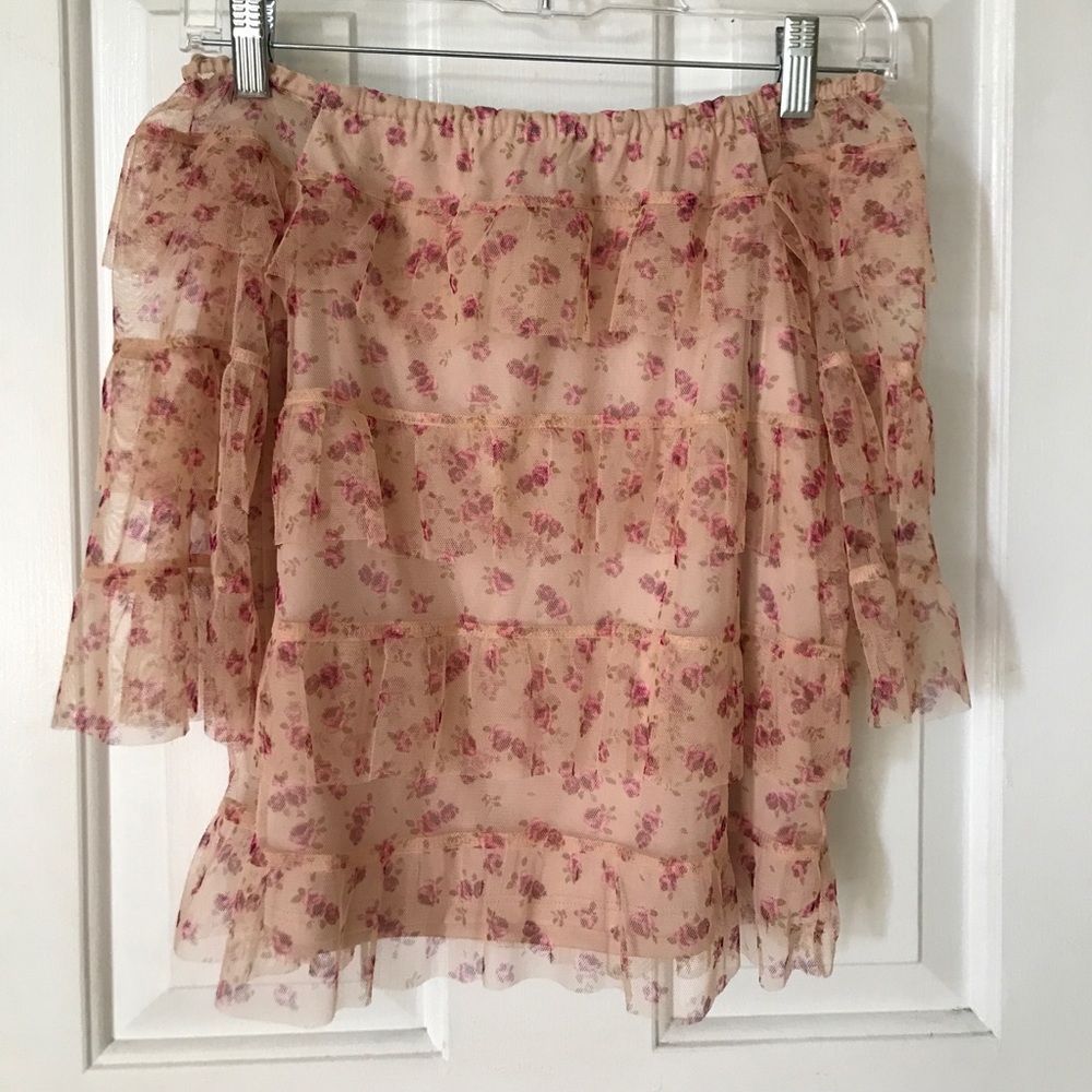 Express Off Shoulder Floral Top